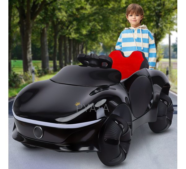 Детский электромобиль со светомузыкой и кожаным салоном Mercedes 8808(AM-106) Черный (360T)