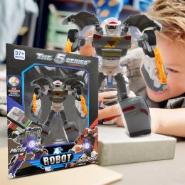 Детская игрушка робот-трансформер "Tobot 5 серия" Серый