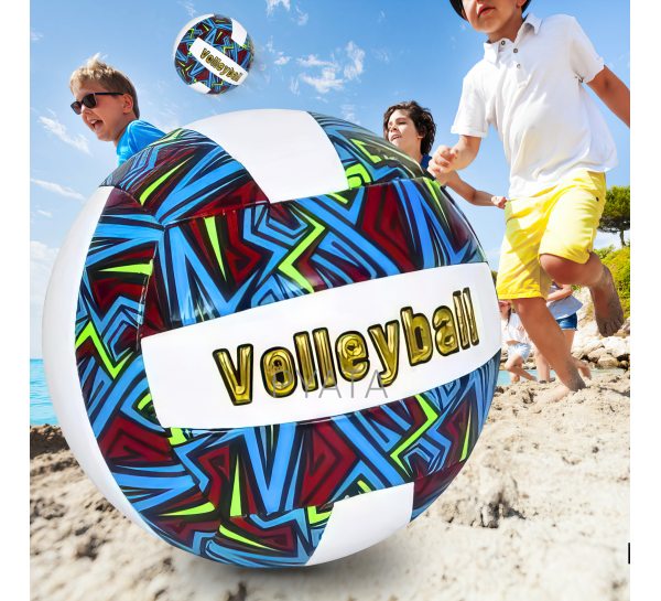 Ігровий волейбольний м'яч для волейболу офіційний розмір MS 3627 Червоно-блакитний (IGR24)