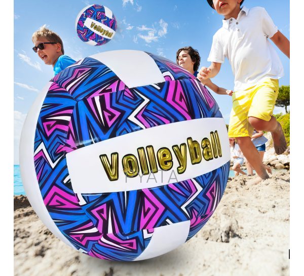 Игровой волейбольный мяч для игры в волейбол официальный размер MS 3627 Сине-розовый (IGR24)