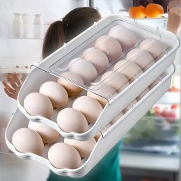 Контейнер-лоток органайзер для зберігання яєць на 14 яєць EGG TRAY Прозорий (205)