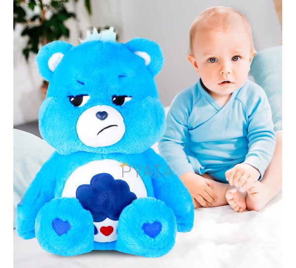 Дитяча м'яка плюшева іграшка Дбайливий Ведмедик Care Bears Злюка Блакитний (HA-2)