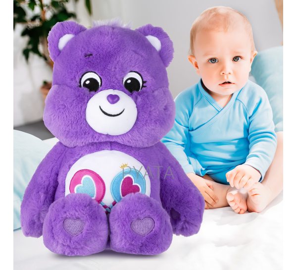 Дитяча м'яка плюшева іграшка Дбайливий Ведмедик Care Bears грайливий Фіолетовий (HA-2)