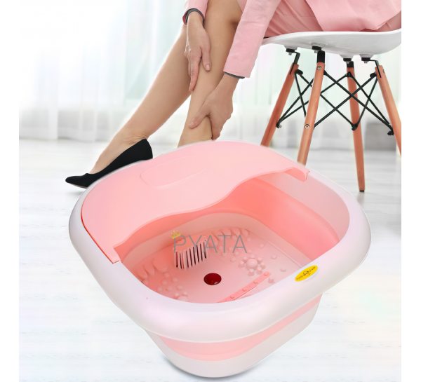 Ванна для ніг з гідромасажем SQ-368 Footbath Massager Рожевий