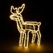 Новогодняя светящиеся светодиодная фигура из гирлянд дюралайта "Новогодний олень" крутится голова 88 х 116 см Большой Желтый