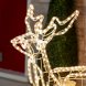 Новогодняя светящиеся светодиодная фигура из гирлянд дюралайта "Новогодний олень" крутится голова 88 х 116 см Большой Желтый