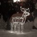 Новорічна світлодіодна світлодіодна фігура з гірлянд дюралайту "Новорічний олень" крутиться голова 88 х 116 см Великий Білий