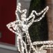 Новогодняя светящиеся светодиодная фигура из гирлянд дюралайта "Новогодний олень" крутится голова 88 х 116 см Большой Белый