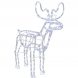 Новорічна світлодіодна світлодіодна фігура з гірлянд дюралайту "Новорічний олень" 43 х 46 см Білий