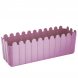 Пластиковий балконний вазон для квітів зі вставкою "Парканчик 49х16,5 см 5,5 л Рожевий (2469)