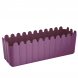 Пластиковий балконний вазон для квітів зі вставкою "Парканчик 49х16,5 см 5,5 л Фіолетовий (2469)