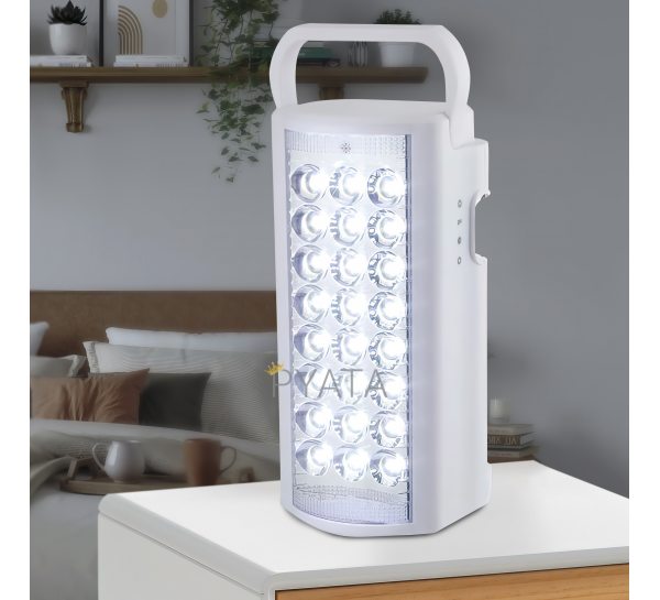 Переносной аккумуляторный светодиодный LED фонарь-пауэрбанк с функцией зарядки Almina 2606L 220V Белый