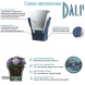 Пластиковий горщик для квітів з автополивом "DALI" 10,5х11 см 0,6 л Карамель-білий (2469)
