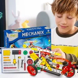 Дитячий ігровий набір металевий конструктор з електромотором "ROBOTIX" №1 (114 елементів/8 моделей) (SB)
