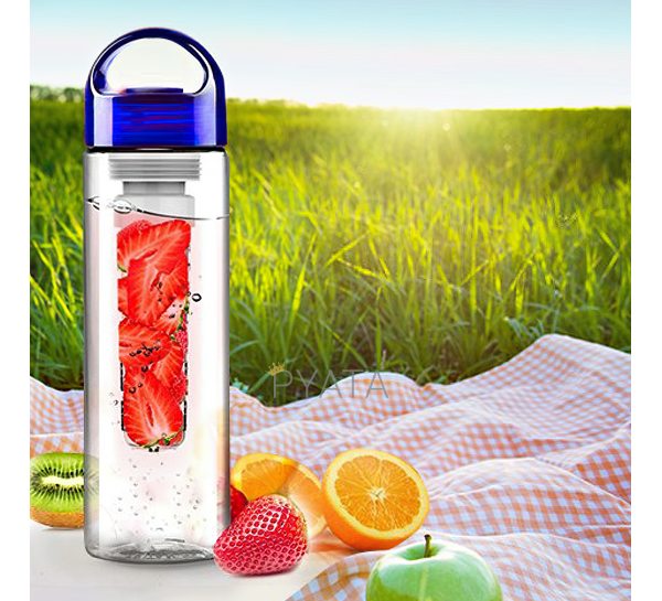 Бутылка для напитков с фруктами Fruit Water Bottle 800 мл Синий (В)