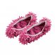 Полотерки - тапочки из микрофибры для уборки грязи розовые/2215