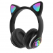 Бездротові портативні bluetooth TWS навушники з котячими вушками Cat STN-28 Чорні