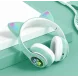 Беспроводные портативные bluetooth TWS наушники с кошачьими ушками Cat STN-28 + SD карта памяти 64 Гб Бирюзовые