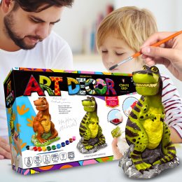 Дитячий набір для творчості розмальовка із гіпсу Danko Toys сова "Art Decor" Динозавр (IGR24)