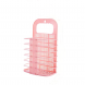 Складаний пластиковий настінний кошик для білизни на липучках LY-389 Рожевий