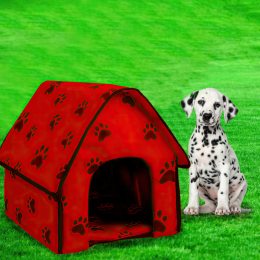 Домик мягкий для собак и котов Portable Dog House Будка Красный/626