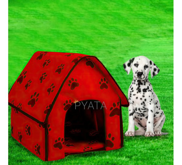 Домик мягкий для собак и котов Portable Dog House Будка Красный/626
