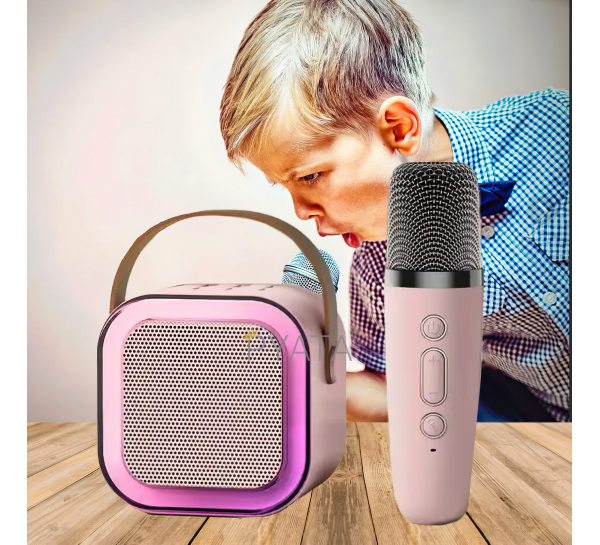 Бездротовий аудіомікрофон дитячий караоке LY-387 Рожевий/205