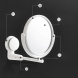 Настінне кругле поворотне дзеркало для ванної кімнати White (212)