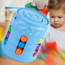 Дитяча розвиваюча іграшка-головоломка антистрес для дітей Cans Spinner Cube EL-2170 Синій