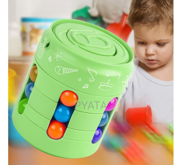 Дитяча розвиваюча іграшка-головоломка антистрес для дітей Cans Spinner Cube EL-2170 Зелений