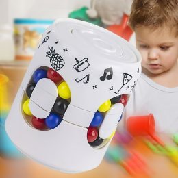 Дитяча розвиваюча іграшка-головоломка антистрес для дітей Cans Spinner Cube EL-2170 Білий