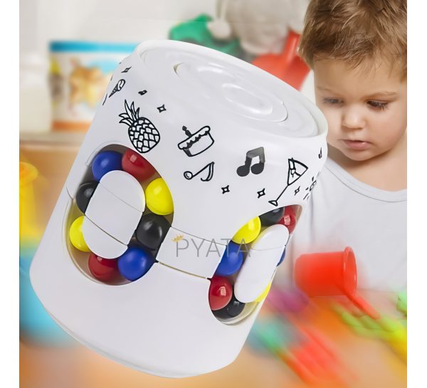 Детская развивающая игрушка-головоломка антистресс для детей  Cans Spinner Cube EL-2170 Белый