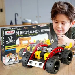 Дитячий ігровий набір металевий конструктор машинка "MECHANIX" Монстер Баггі 80 елементів/5 моделей (01017) (SB)