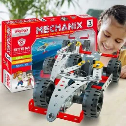 Дитячий ігровий набір металевий конструктор "MECHANIX" №3 202 елементів/ 18 моделей (01005) (SB)