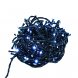Новорічна гірлянда чорний дріт XMAS Синiй нитка 500 LED (32 метри)/2024