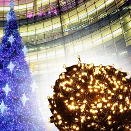 Новогодняя гирлянда черный провод XMAS Желтая нить 500 LED (32 метра)/2024