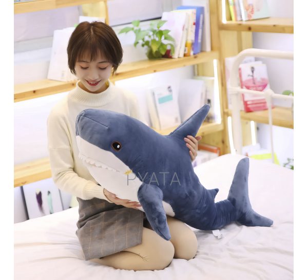 Дитяча м'яка плюшева антистрес іграшка-подушка обіймашка Shark Doll "Акула" 60 см (237)