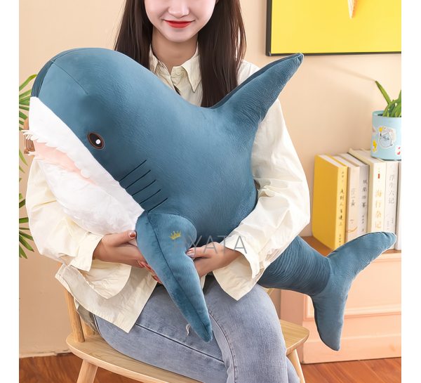 Дитяча м'яка плюшева антистрес іграшка-подушка обіймашка Shark Doll "Акула" 100 см (237)