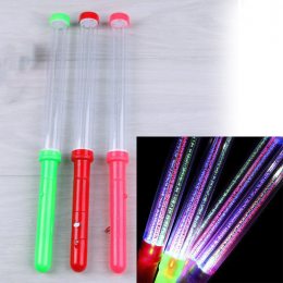 Волшебная палочка светящаяся, 3 лампы с пузырьками СТ-906 1 шт 35 см (зеленый, синий, красный)