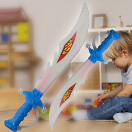 Детский светодиодный светящийся меч с подсветкой на батарейках "Сабля" Голубой