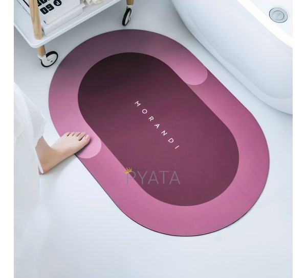 ‌Влагопоглощающий-антискользящий коврик в ванную AND185 60х40см Розовый (205)