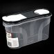 Пластиковий прозорий контейнер для круп та сипучих продуктів з кришкою 1,4 л Чорний (DRK)