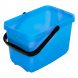 Побутове пластикове відро під швабру для миття підлоги з ручкою R-Plastic 12л Блакитне (DRK)