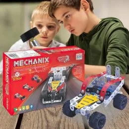 Металевий конструктор, розвиваючий "MECHANIX" Автомобілі (155 елм./15 моделей)/01014/SB