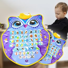 Детский обучающий развивающий интерактивный плакат алфавит "Умный Совенок" со звуковыми эффектами PL-719-23 (I24)