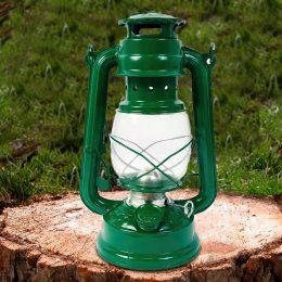 Гасова лампа "Кажан" для дачі, дому, походів 27 см зелений