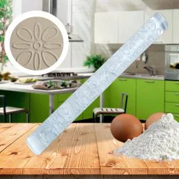 Качалка текстурная акриловая "Цветочек восемь лепестков" L 21 см EM8930 /204