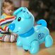 Интерактивная детская светодиодная игрушка "Забавный щенок" EM 070 A Голубой (IGR24)