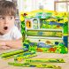 Дитячий канцелярський шкільний набір з футляром Stationery Set Animal World 6 в 1 8002 Зелений (SD)