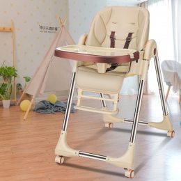 Детский стульчик кресло-шезлонг для кормления 2в1 IBS-330 Бежевый (SD)